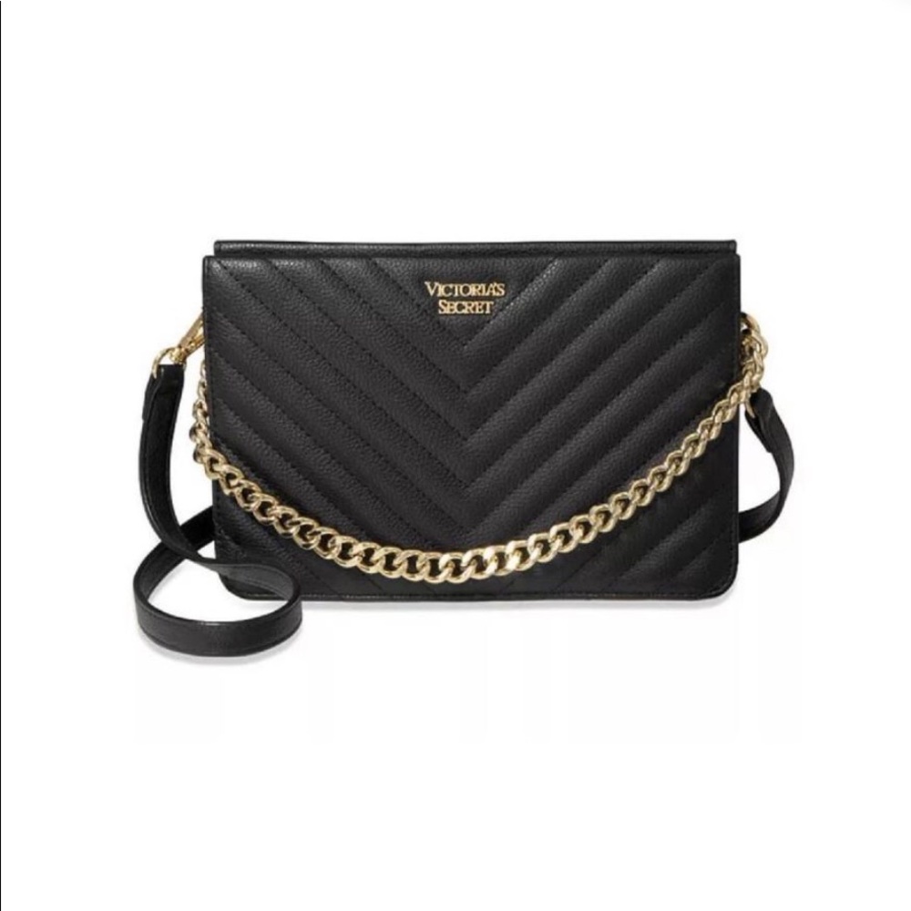 VICTORIA SECRET PEBBLED V QUILT CROSSBODY - Picture 1 of 5